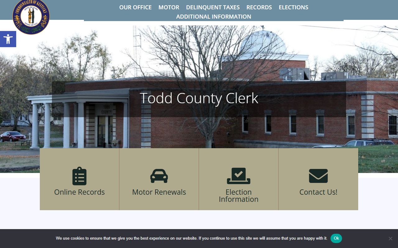 Todd County court records County Clerk office access